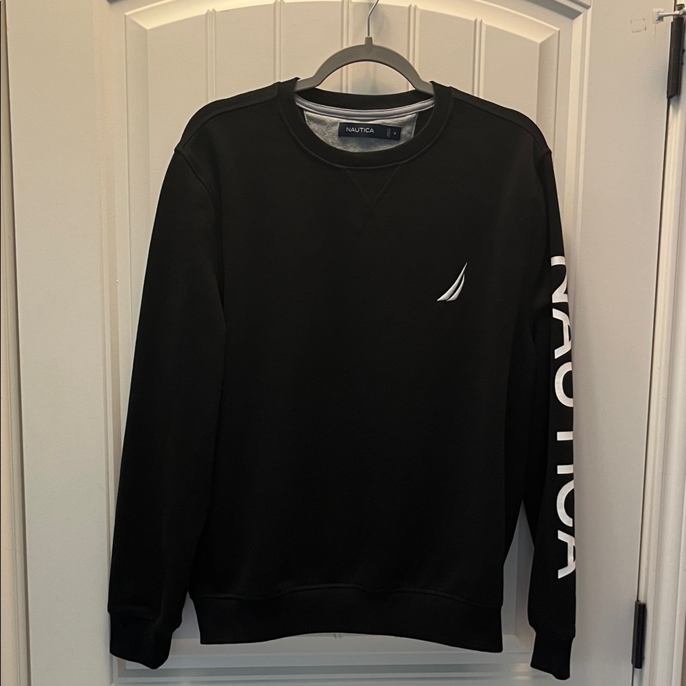 Nautica Men's Black Crewneck Sweater